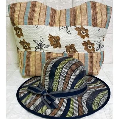 Τσάντα θαλάσσης σετ με καπέλο Ρ-381 Τσάντα θαλάσσης σετ με καπέλο Ρ-381